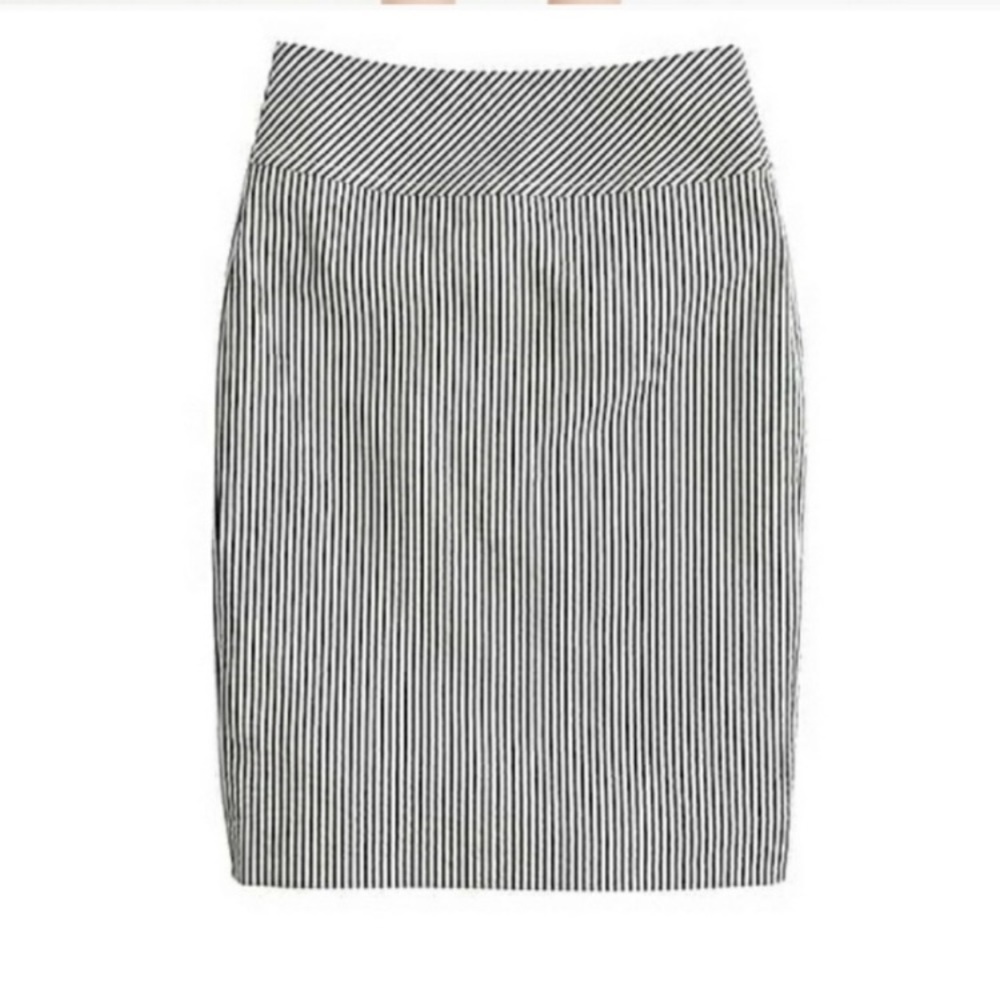 J. Crew Seersucker Pencil Skirt